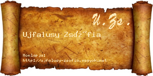 Ujfalusy Zsófia névjegykártya